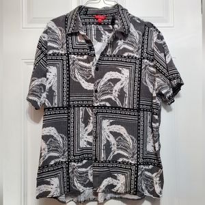 GUESS Men's Short Sleeve Tropical Print Shirt size L